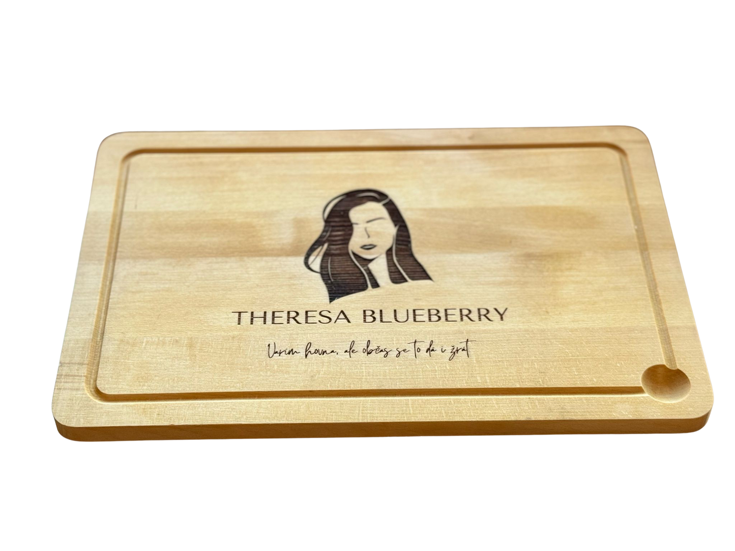 Robustní prkénko s kanálkem Theresa Blueberry