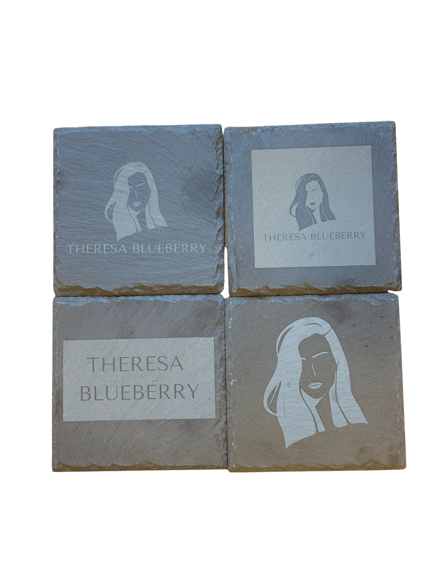 Sada břidlicových podtácků Theresa Blueberry